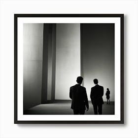 Silhouettes Of Business People Art Print