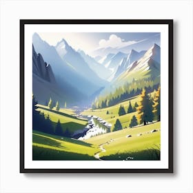 Landscape Painting 119 Art Print