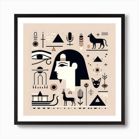 Egyptian Woman Egypt Pyramid Nature Desert Art Print