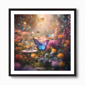 Butterfly In A Garden Art Print