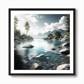 Picture Yourself Standing On The Edge Of A Rugged Cliff Overlooking A Vast Expanse Of Untouched Wil 1 Art Print
