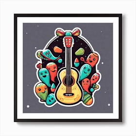 Mexican Guitar 10 Art Print