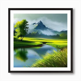 Landscape Painting 202 Art Print