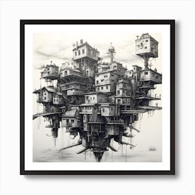 City On Water Art Print