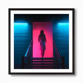 Woman Standing In A Doorway Art Print