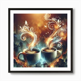 Coffee And City Art Print