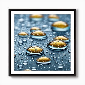 Water Droplets 12 Art Print
