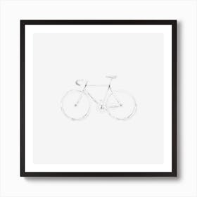 Bicycle On A Black Background Art Print