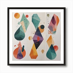 Abstract Geometric Shapes Art Print