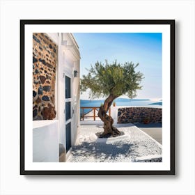 Olive Tree, Seconds Before Sitting Down On The Invisible Bench (I) Art Print