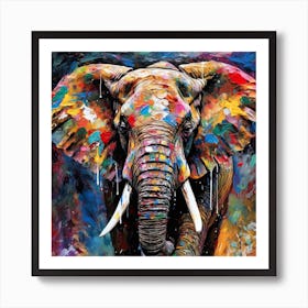 Elephant Painting Art Print