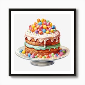 Cake With Sprinkles Art Print
