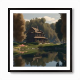 House On The Lake 2 Art Print