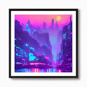 Purple City Art Print