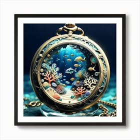 Under The Sea Pocket Watch Art Print