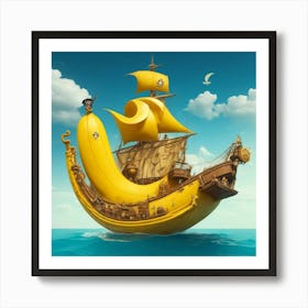 Banana In The Shape Art Print