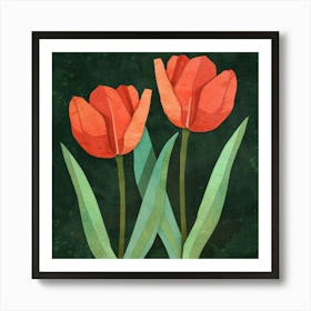 Red Tulips 23 Art Print