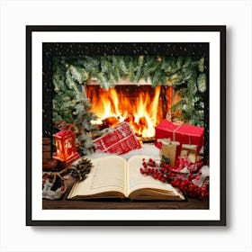 Firefly Journal, Christmas, Holiday, Scene, Festive, Winter, Cozy, Decorative, Nostalgic, Snow, Fami Art Print