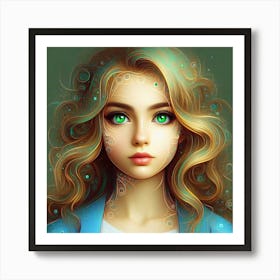 Girl With Green Eyes Poster