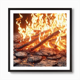 Fire Pit Art Print