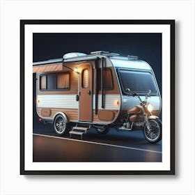 Tricycle caravan Art Print