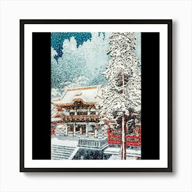 Snowy Temple Art Print