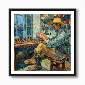 Van Gogh Style: The Cobbler´s Workshop Art Print