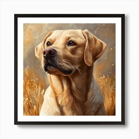 Labrador Retriever Calm Oil Painting 6 Art Print