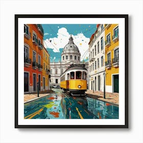 Lisbon Tram 9 Art Print