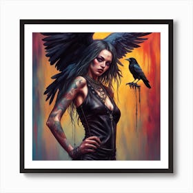 Crow Woman Art Print