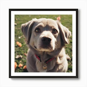 Portrait Of A Dog Art Print