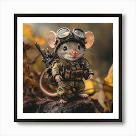 Soldier Mouse Art Print