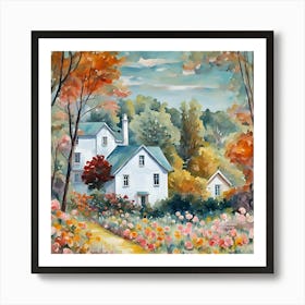 Autumn House Art Print