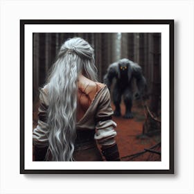 Wolf In The Woods Art Print