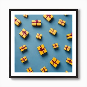 Gift Boxes Stock Videos & Royalty-Free Footage Art Print