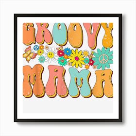 Funny Retro Groovy Birthday Family Matching Cute Groovy Art Print