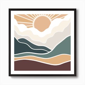 Sunrise Over Mountains Art Print