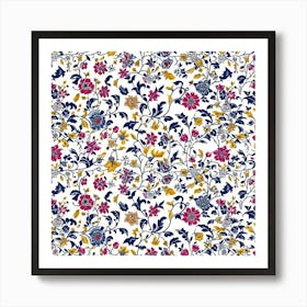 Lavender Loom London Fabrics Floral Pattern 4 Art Print