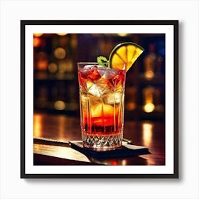 Cocktail In A Bar 1 Art Print