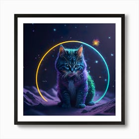 Cat Galaxy (91) 1 Art Print
