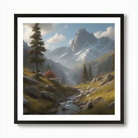 Landscape Painting 150 Art Print