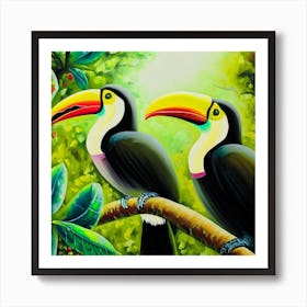 Toucan Technicolor Art Print