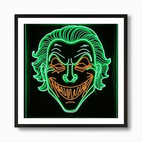 Joker Neon Sign 1 Art Print