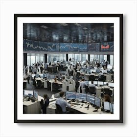 Stock Exchange - Stock Exchange Stock Videos & Royalty-Free Footage Art Print