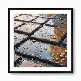 Wet Pavement 2 Art Print