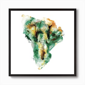 Elephant Square Art Print
