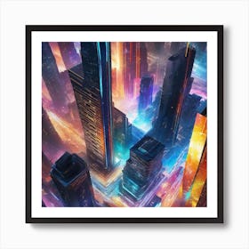 Futuristic City 106 Art Print