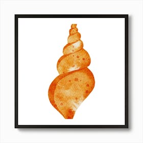 Orange Seashell Art Print