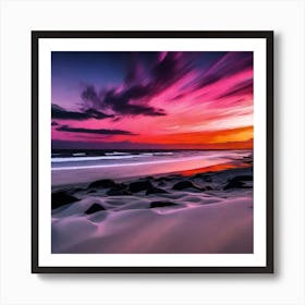 Sunset On The Beach 907 Art Print