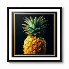 "A Burst of Tropical Sunshine: The Golden Pineapple in All Its Juicy Majesty Art Print